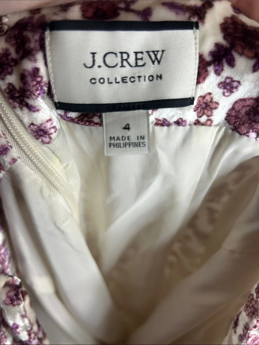 J.Crew Collection Velvet Floral Slip Dress | Luxe Romantic Midi Dress